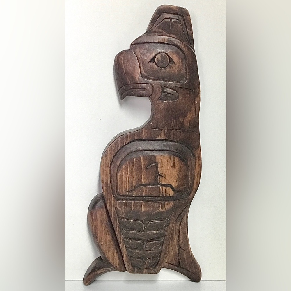 Vintage First Nations Indigenous Robert Reno Eagle Wall Plaque